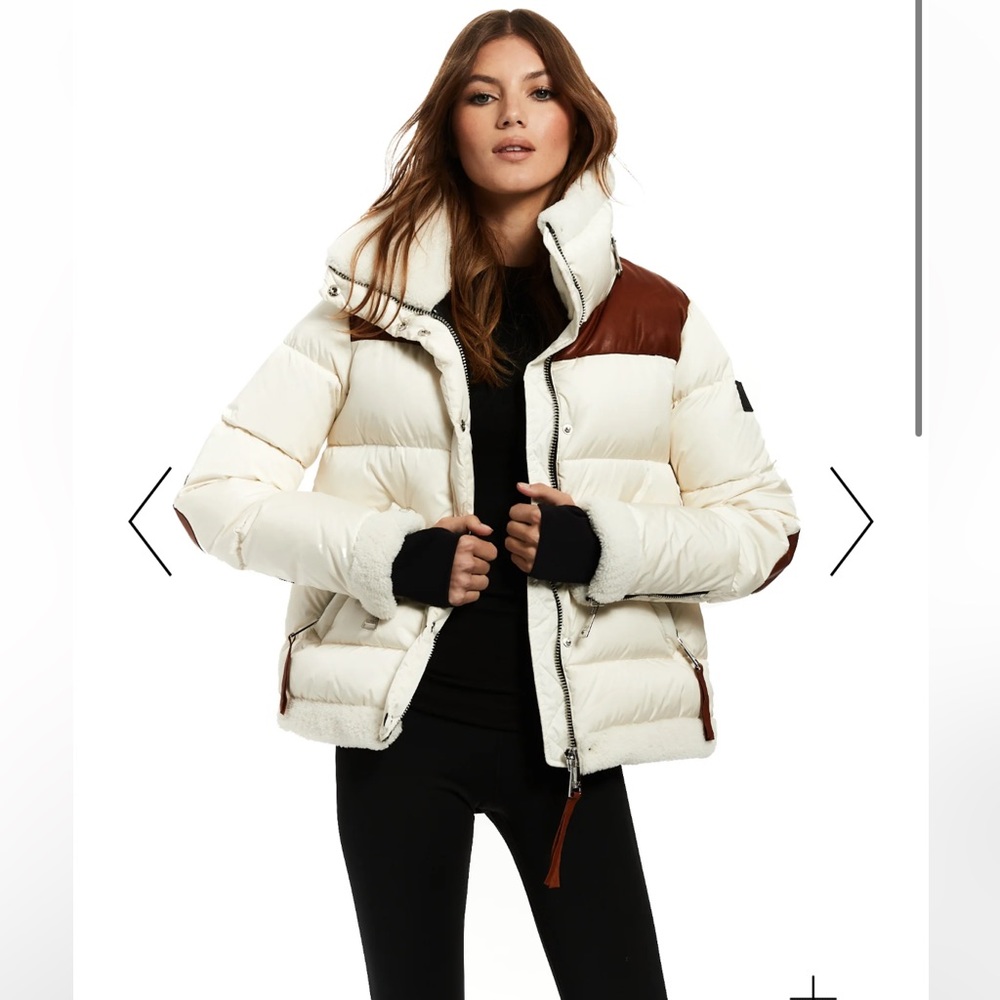 SAM New York white shearling lined puffer jacket